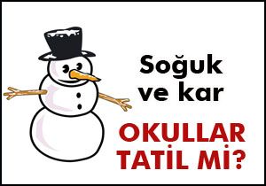 Kar devam ediyor okulların yine tatil olması bekleniyor