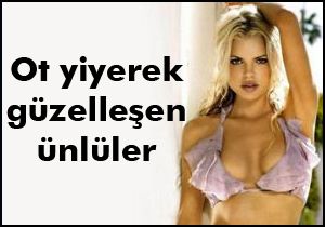 Ot yiyerek güzelleşiyorlar