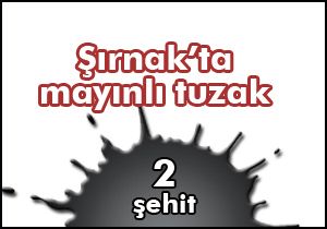 Şırnak’ta mayınlı tuzak:1 korucu şehit