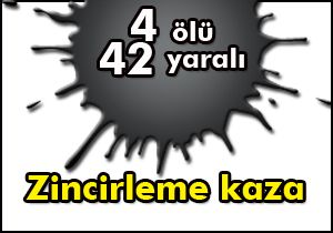 Niğde de zincirleme kaza: 4 ölü 42 yaralı