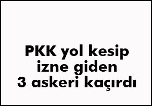 PKK yol kesip izne giden 3 askeri kaçırdı