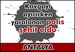 Kavgayı ayırırken yaralanan polis şehit oldu