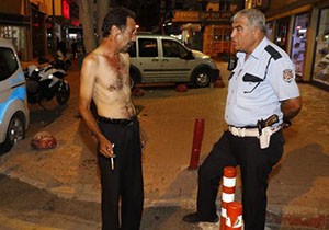 Alkollü motosiklet sürücüsünden polise ilginç tehdit