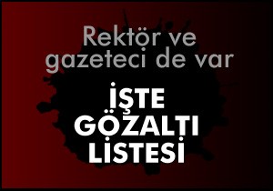 Gözaltı listesi