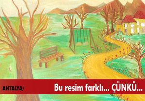 Bu resmi ayaklarıyla yaptı... Çünkü o bir engelli...