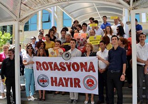 Yazı işleri müdürlerinden rotasyon eylemi