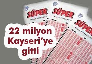 Süper Loto'da 22 milyon kazanan talihli Kayseri'nin Kocasinan İlçesi'nden...