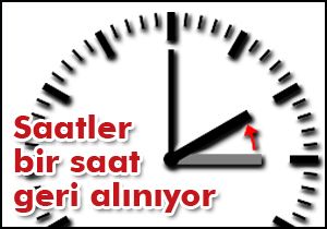 Saatler 30 Ekim'de bir saat geri alınacak