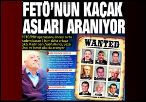 Sabah,  Wanted  diye liste verdi