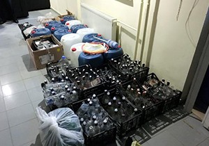 Serik'te sahte içki operasyonu