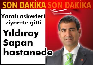 Yıldıray Sapan yaralı askerleri ziyarete gitti.