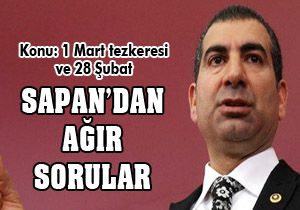 Yıldıray Sapan'dan Başbakan'a ağır sorular