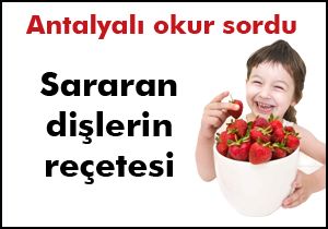 Sararan dişlere çilekli reçete