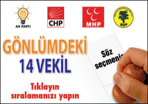 Gönlümdeki 14 Milletvekili