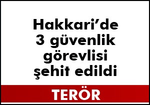 Hakkari'de 3 şehit