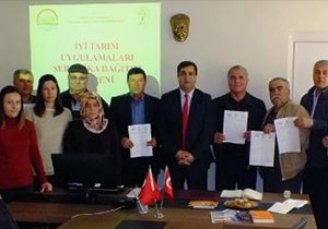 Serik'te üreticiler sertifika aldı