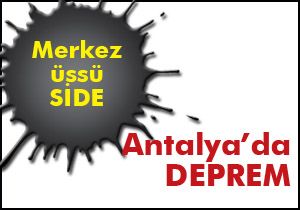 Side açıklarında deprem