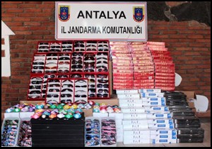 Jandarmadan kaçak sigara ve sahte gözlük operasyonu