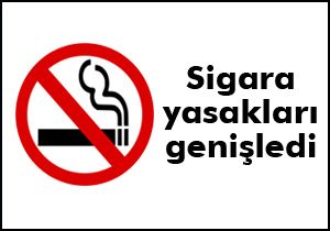Sigara yasakları genişledi