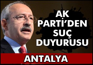 Ak Parti'den Kılıçdaroğlu hakkında suç duyurusu