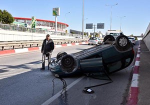 Üç takla attı, burnu kanamadı