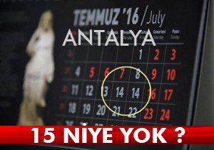 2016 takviminde '15 Temmuz' hatası