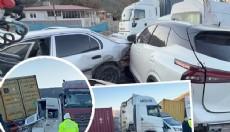 11 araç birbirine girdi: Yaralılar var