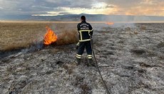 150 dönüm arazi yandı