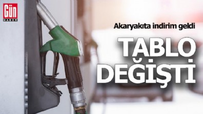 Akaryakıta indirim geldi, tablo değişti