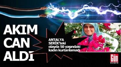 Antalya'da akıma kapılan kadın can verdi