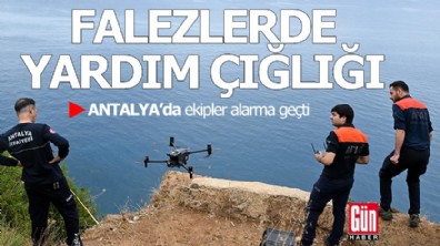 Antalya'da falezlerde yardım çığlığı