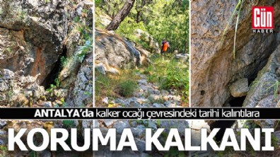 Antalya'da kalker ocağı çevresindeki tarihi kalıntılara koruma kalkanı