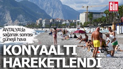 Antalya'da sağanak sonrası güneşli hava