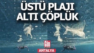 Üstü halk plajı altı plastik çöplüğü