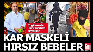 Kar maskeli hırsız bebeler market soydu
