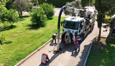 325 bin metrelik kanalizasyon hattında temizlik