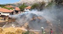 50 ton saman zarar gördü