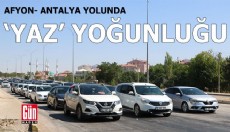 Afyon-Antalya yolunda 'yaz' yoğunluğu