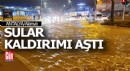 Alanya'da sular kaldırımı aştı