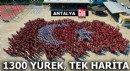 Antalya'da 23 Nisan kutlamasında, '1300 yürek, tek harita