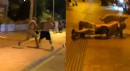 Antalya'da Rusların tekme ve yumruklu kavgası kamerada