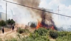 Antalya'da anız tarlasındaki yangın söndürüldü