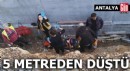Antalya'da bastığı kalas kırılan işçi 5 metreden düştü