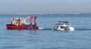 Antalya'da batma tehlikesi geçiren tekne kıyıya çekildi