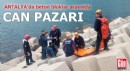 Antalya'da beton bloklar arasında can pazarı
