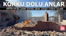 Antalya'da çalılık alanda çıkan yangın evlere sıçradı