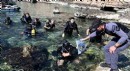 Antalya'da deniz temizliğinde, 2 bisiklet ve 1 tabanca bulundu