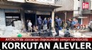 Antalya'da depoda korkutan alevler