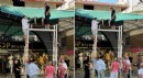 Antalya'da ikinci kattaki balkondan iş yerinin tentesine düştü