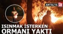 Antalya'da ısınmak isterken ormanı yaktı